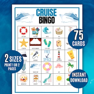 Kreuzfahrt Bingo, 75 Kreuzfahrt Bingokarten, Kreuzfahrt Urlaub Kreuzfahrtschiff Leute, die Bingo beobachten, Kreuzfahrtschiff Spiel, Familienkreuzfahrt, Kreuzfahrt Geburtstag