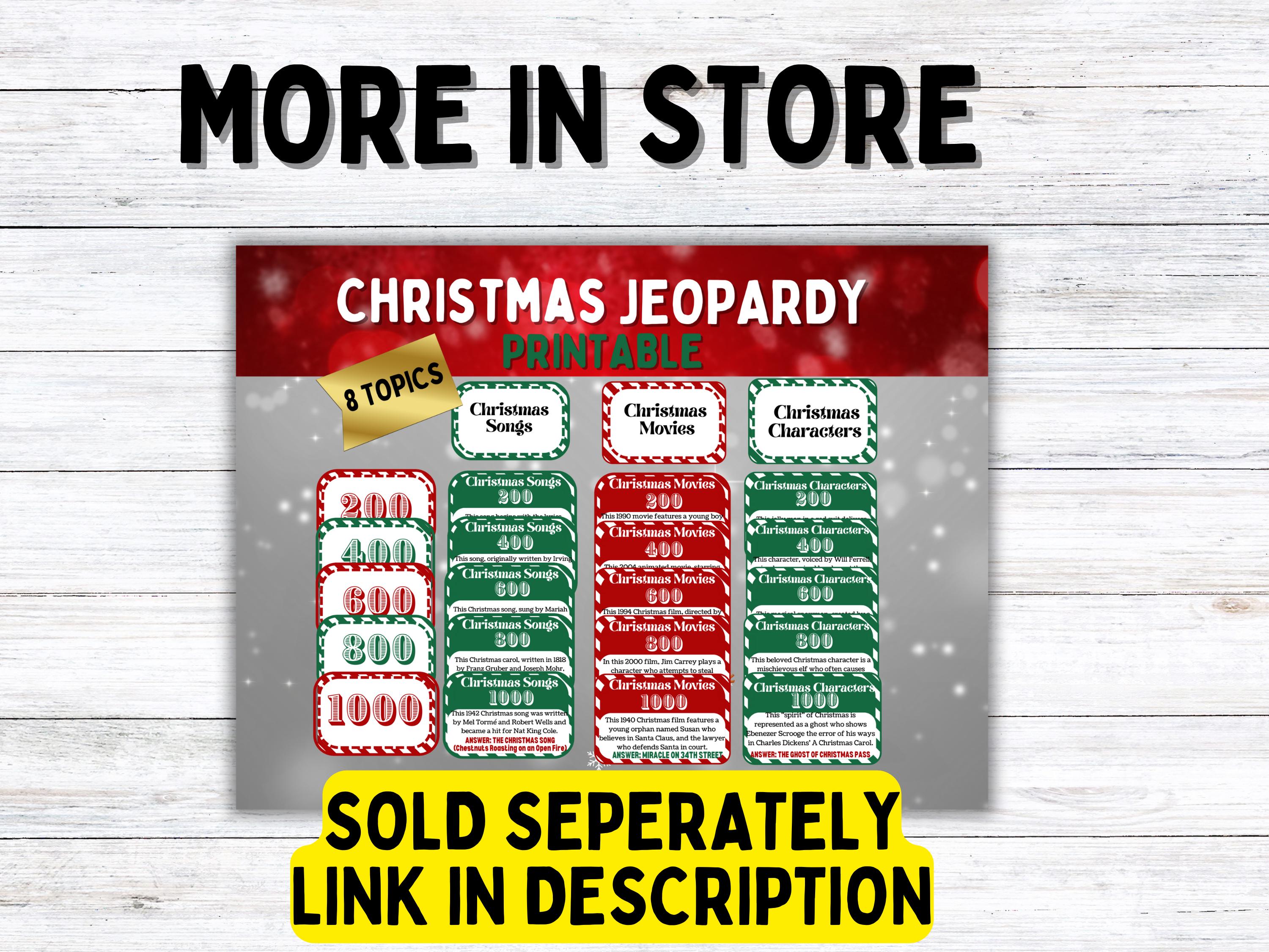 Christmas Bible Jeopardy Game, Nativity Printable Christmas Trivia ...