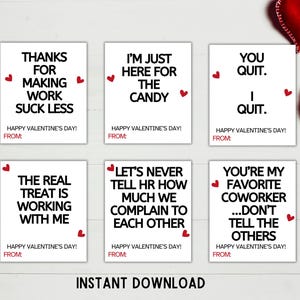 Cartes de Saint-Valentin pour collègue de travail, cartes de Saint-Valentin d'employé pour collègues, cadeaux pour le lieu de travail, cartes de Saint-Valentin pour employés, Saint-Valentin à imprimer