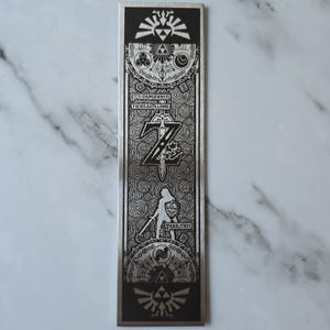 Legend of Zelda Inspired Stainless Steel Bookmark - Link Silhouette