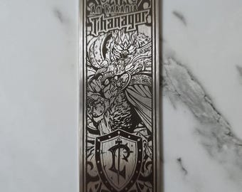 Lich King Edelstahl Lesezeichen - Ein Karanir Tangor