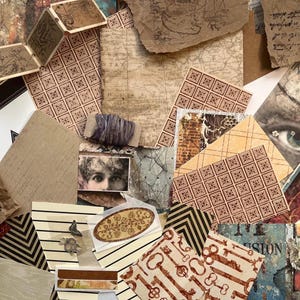Vintage style Ephemera Pack, Junk Journal assorted paper, Scrapbook embellishment, Aged Papers for collage, Tickets for Creative Projects