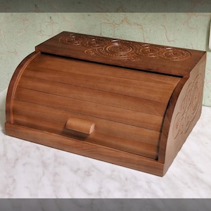 Holz Brotkasten | Brotkasten | Holzkästchen | Brotaufbewahrung | Küchen Aufbewahrung | Brotkorb | Geschenk.