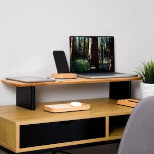 Beautiful custom monitor stand | Desk riser | Monitor shelf | Wooden Screen Riser | Monitor riser | Perfect for Home Office Organization
