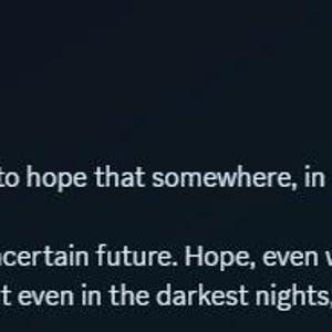 May include: Text on a dark background reads: "Eren Jaeger, your war is over. But your story is not." The text continues with a message of hope, mentioning battles, silence, and the dawn.