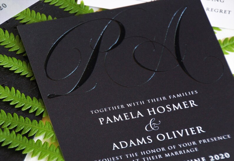 Black and White UV Print on Black Cardstock Etsy