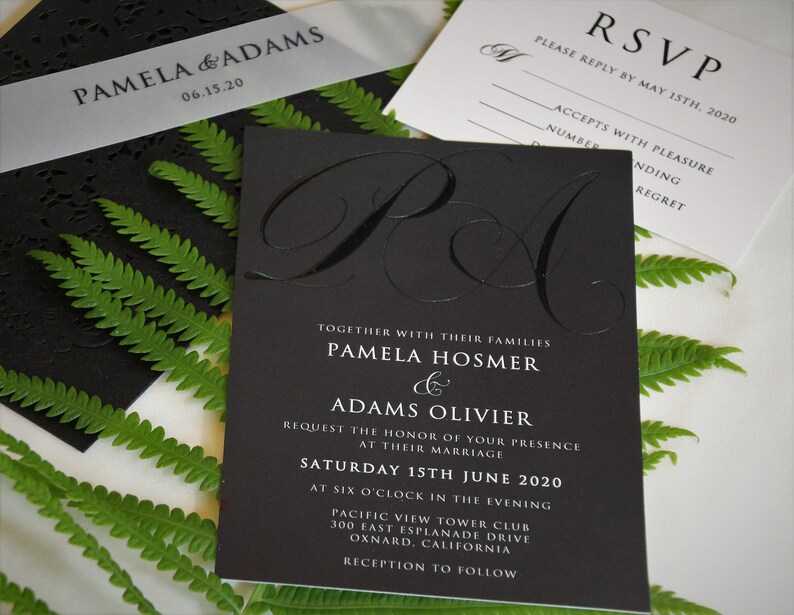 Black and White UV Print on Black Cardstock Etsy