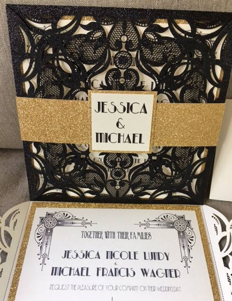 The Great Gatsby Wedding Invitations Etsy