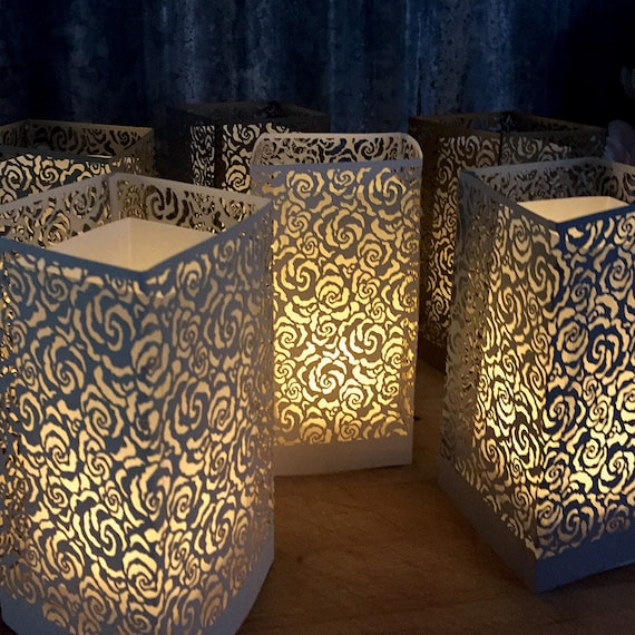 Laser cut paper lantern Etsy