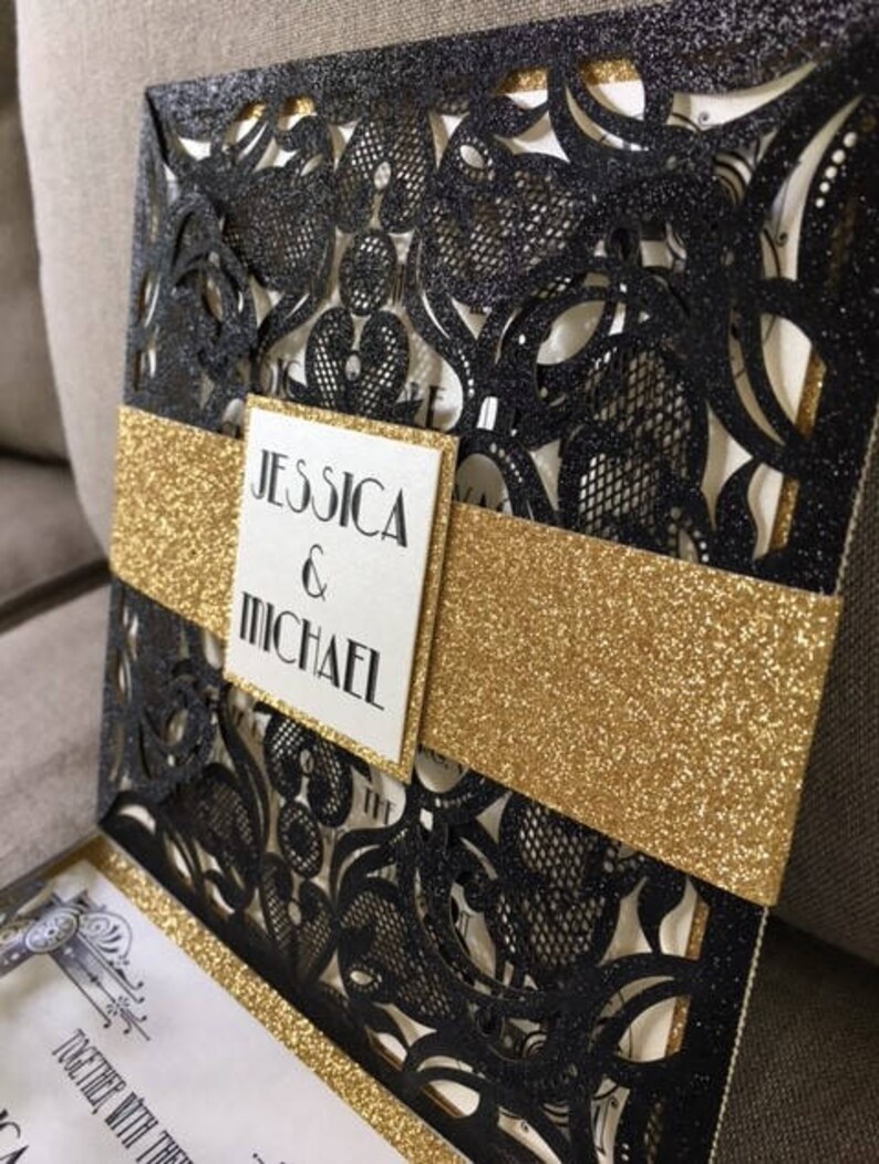 The Great Gatsby Wedding Invitations Etsy
