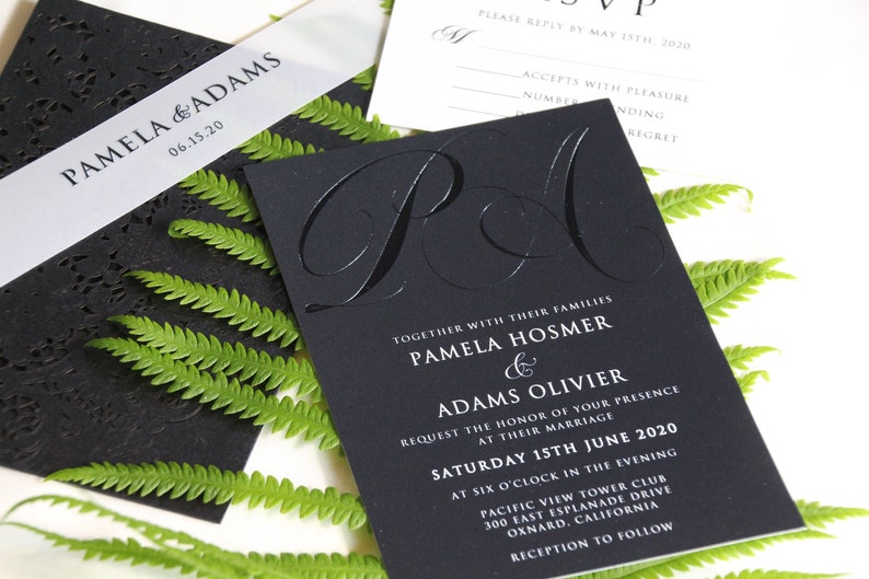 Black and White UV Print on Black Cardstock Etsy