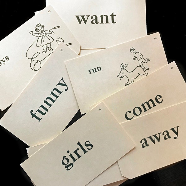 Vintage Flashcards Etsy