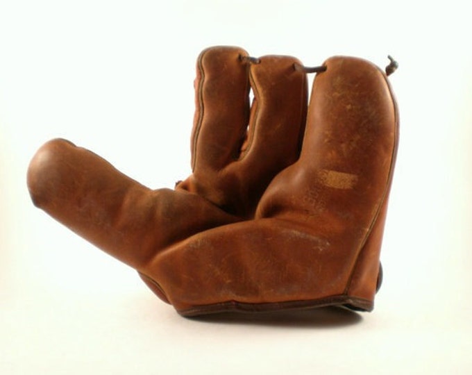 Leather Baseball Glove, Child's Size Vintage Baseball Mitt Etsy
