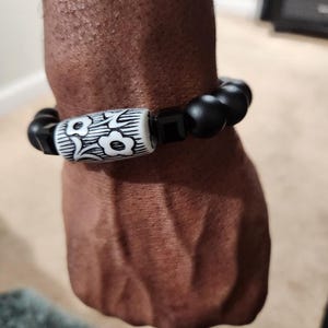 African Black Krobo Bead Bracelet