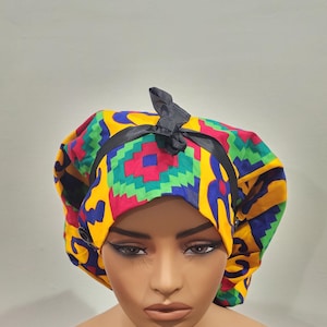 XL Jumbo Pony Scrub Cap, Scrub Cap, Cotton Scrub Cap, Ghana Scrub Cap, Extra long/thick hair/Locs, Surgical Nursing hat