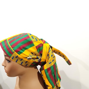 XXL Jumbo Pony Scrub Cap, Scrub Cap, Cotton Scrub Cap, Ghana Scrub Cap, Extra long/thick hair/Locs, Surgical Nursing hat