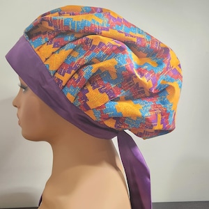 African print Scrub Cap, Ghana Scrub Cap, Surgical Nursing hat, dentistry, podiatrist, orthopedic, surgeon