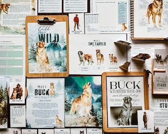 Call of the Wild Book Study Printable | Homeschool Literature Unit | Vocabulary, Activities, History, Writing Prompts
