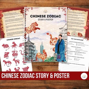 Lunar New Year Chinese Zodiac Printable: Interactive Storytelling, Poster, Comprehension Activities & Puppet Theatre