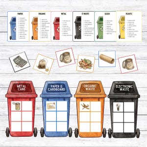 Trash Sorting Activity Printable | Recycling Game for Kids (PDF Download)