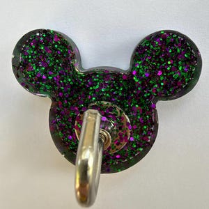 Disney Cruise Mickey Head Strong Magnet Hooks Green and Purple