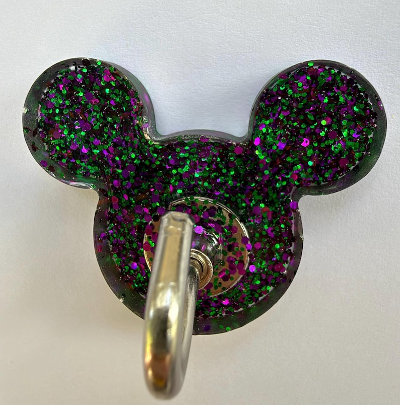 Disney Cruise Mickey Head Strong Magnet Hooks Green and Purple