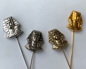 Vintage 1960s King Tut Pharaoh Stick Pin Egyptomania NOS Jewelry