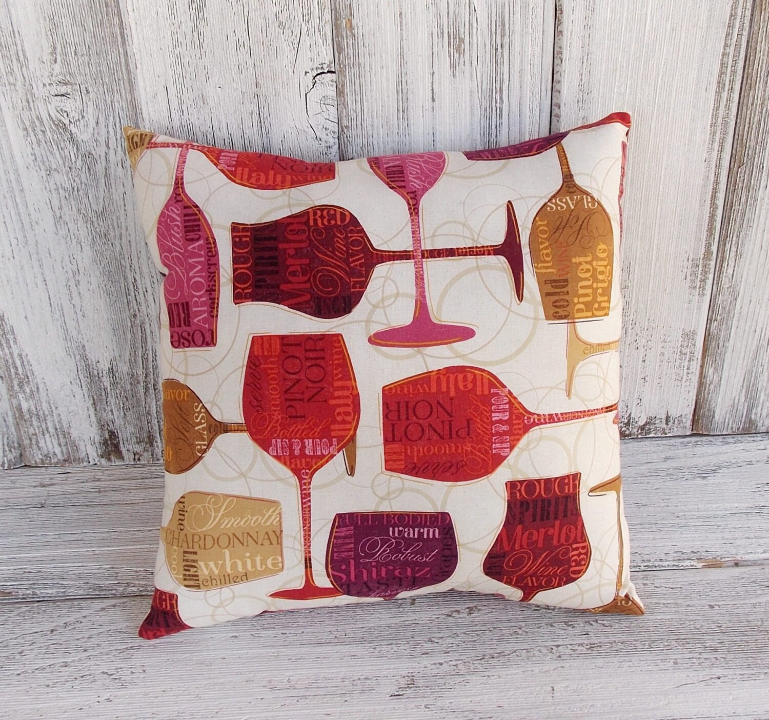 Pillow Cushion Wine Theme, Stuffed Throw for Home Decor With Wine