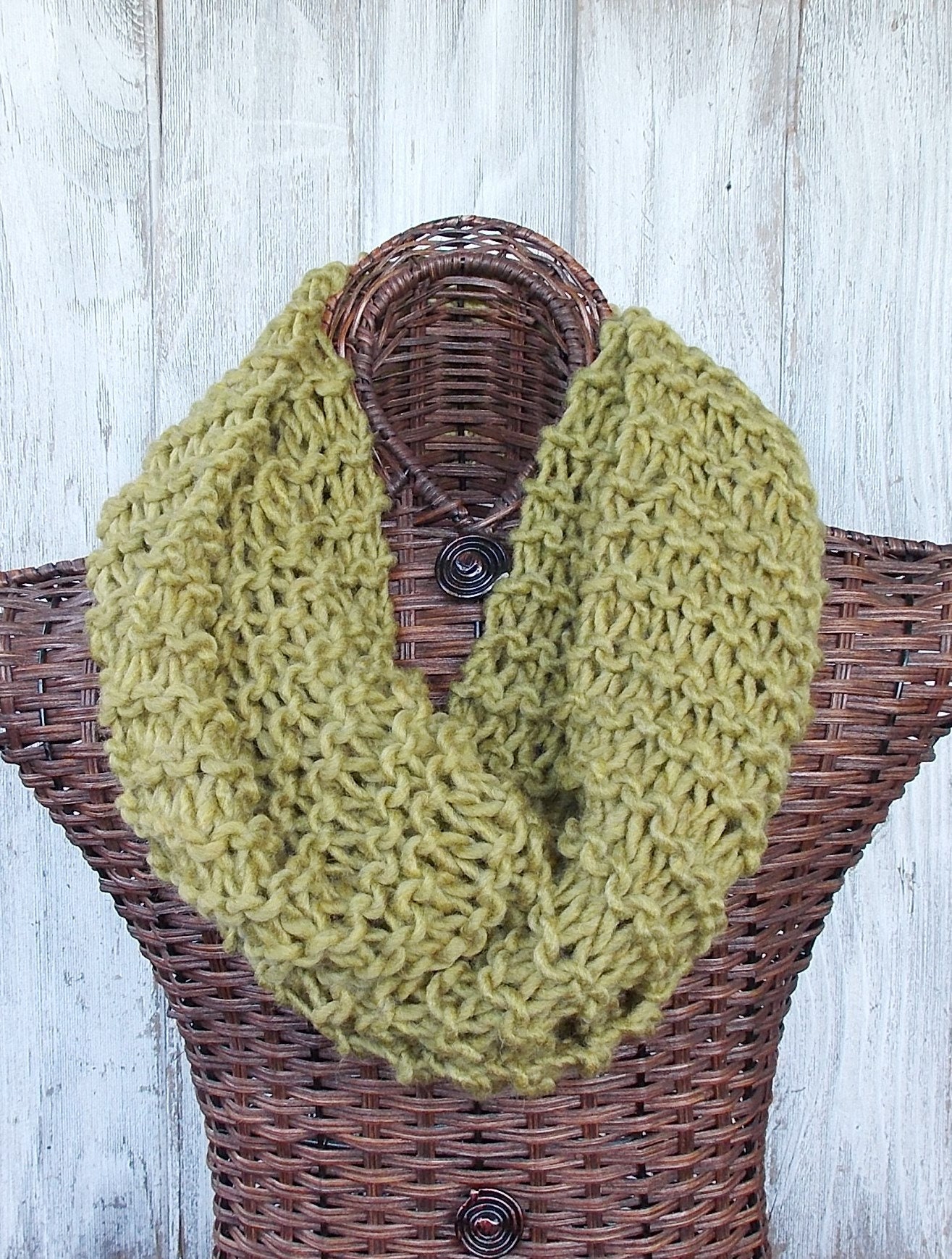 sage green wool scarf