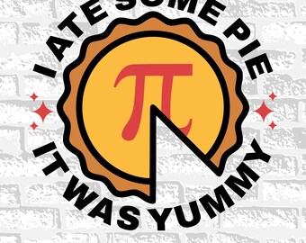 Feliz Día de Pi SVG: Comí un pastel, camiseta de profesor de matemáticas (descarga digital)