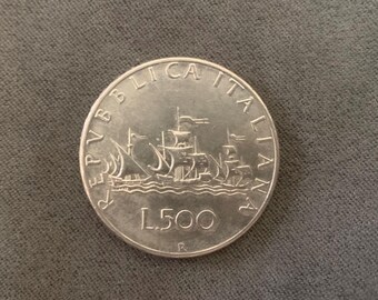 エラー001）イタリアリラ 500リラ バイメタル エラーコイン