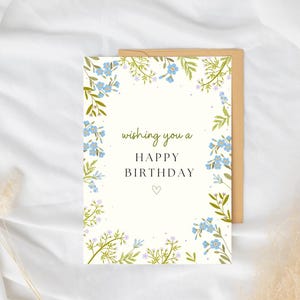 Floral alles Gute zum Geburtstagskarte, Geburtstagskarte für Tochter, Enkelin oder Freund, Frühling Alles Gute zum Geburtstagkarte Digitaler Download, zu Hause drucken