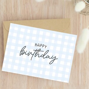 Set mit 6 Geburtstagskarten, Geburtstagsgrußkarte für Familie und Freunde, druckbare Karte für Geburtstagsgeschenk, minimalistische Geburtstagskarte