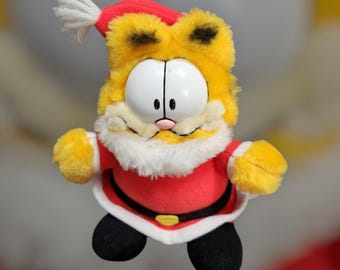 Brinquedo de pelúcia natalino vintage do Garfield, de 1983