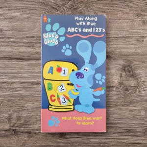 Blue&#39;s Clues: Play Along With Blue ABC&#39;s And 123&#39;s (VHS, 1998)