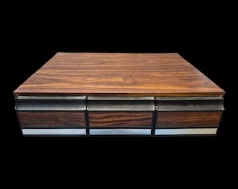 Vintage 3 Drawer Cassette Storage System - Holds 42 Cassette Tapes