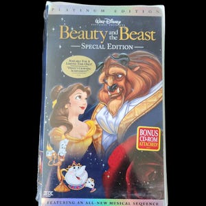 SEALED Beauty And The Beast Special Edition VHS Tape With Bonus CD-Rom Platinum Edition