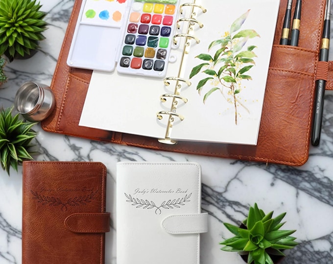 Personalized Mini Portable Oil Painting Book Set, Travel Watercolor Kit, Watercolor Paint Set, Gift For Painter, Painters Palette, Go Draw
