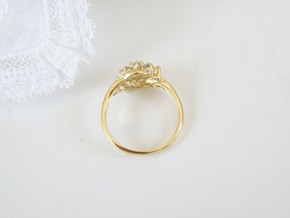 18K Yellow Gold over Sterling Silver 925 Aquamari… - image 8