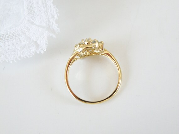 18K Yellow Gold over Sterling Silver 925 Aquamari… - image 7