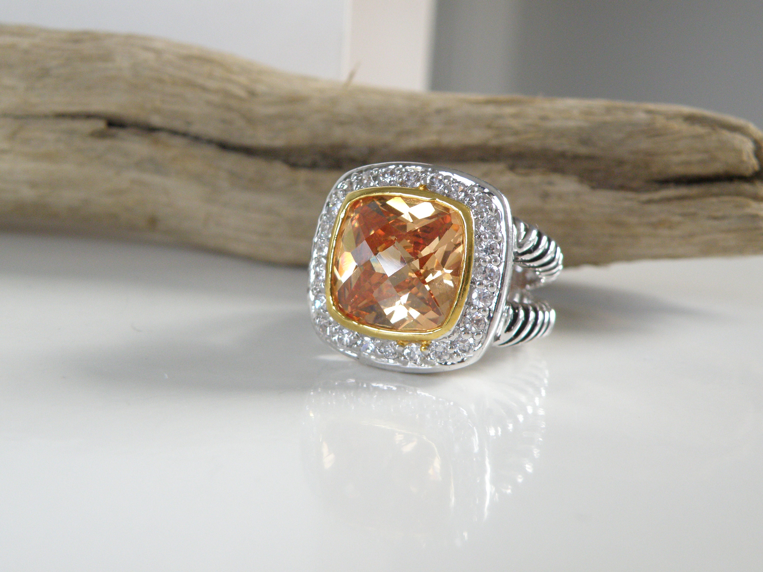 Designer inspired cable ring deals