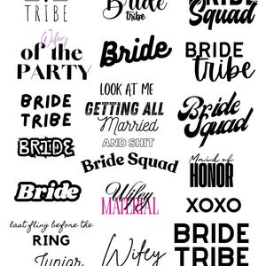 Bachelorette Party Clipart: Bride Tribe PNG JPG SVG Templates (Digital Download)