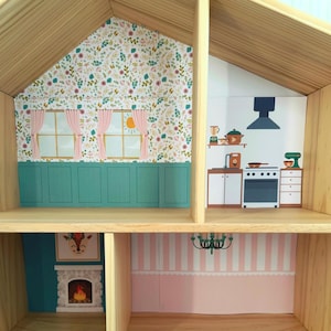 Print at Home Tapete für dein IKEA Puppenhaus | Landhaus Thema |