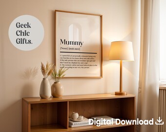 Mother&#39;s Day - Mummy Print - Dictionary Definition - Printable Wall Art - Home - Digital Download