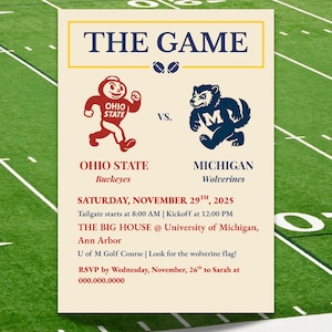 The Game | Ohio State University vs. University of Michigan | OSU vs. U of M | Buckeyes vs. Wolverines | College Game Day