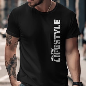 Athletischer Lebensstil Unisex T-Shirt - Softstyle Freizeitkleidung für Fitness-Liebhaber, Fitness-Studio-Bekleidung, Geschenke für Fitness-Liebhaber, Gym Shirt mit Spruch