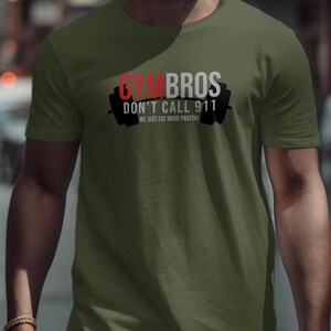 Gym Bros Motivational T-Shirt, Gym Shirt With Saying, Workout Gear, Fitness Apparel, Gift for Gym Lovers, Gym Humor Shirt, Gift For Friends