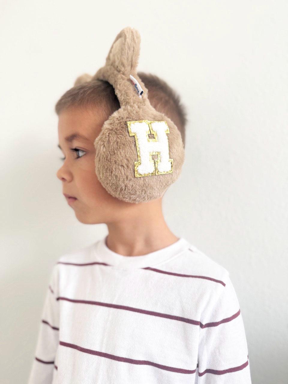 Custom Kids' Earmuffs With Initial Personalized Furry Ear Warmers for ...