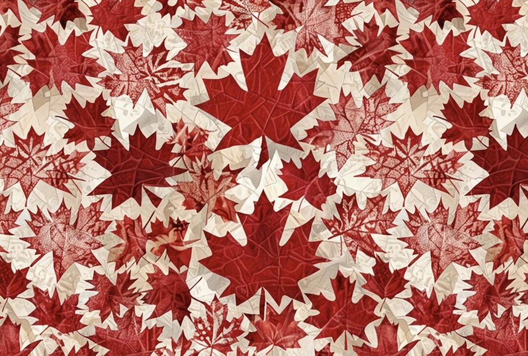 Canada Seamless Pattern Maple Leaf Seamless Pattern Canadian Seamless ...