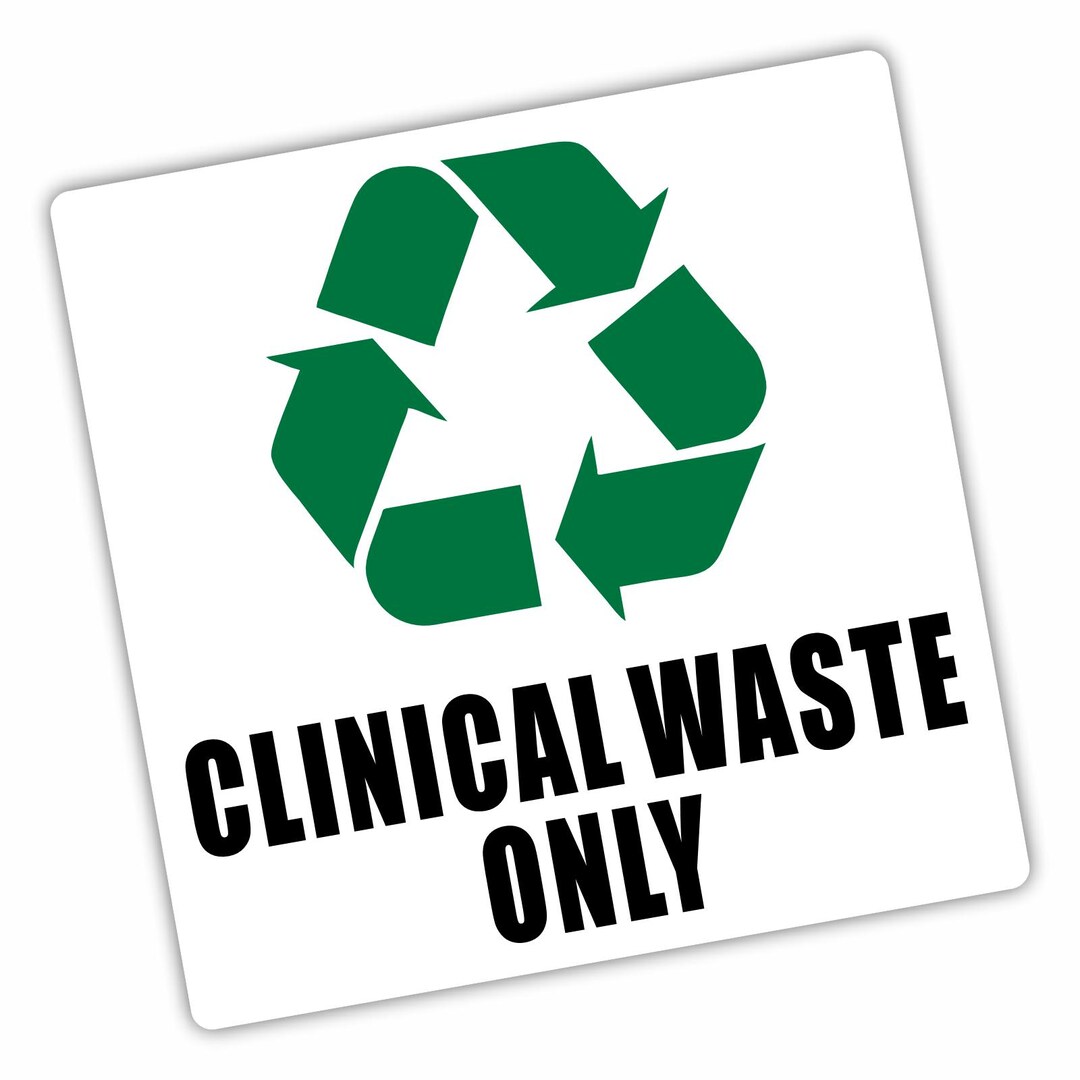 1 X Sticker Clinical Waste Only Health and Safety Sign Doctors Hospital ...